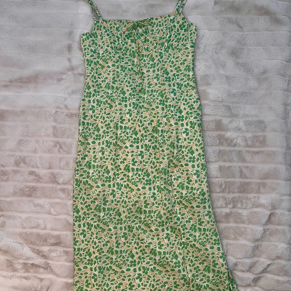 Floral Green Women's Dress